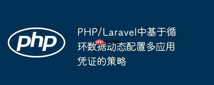 PHP/Laravel中基于循环数据动态配置多应用凭证的策略