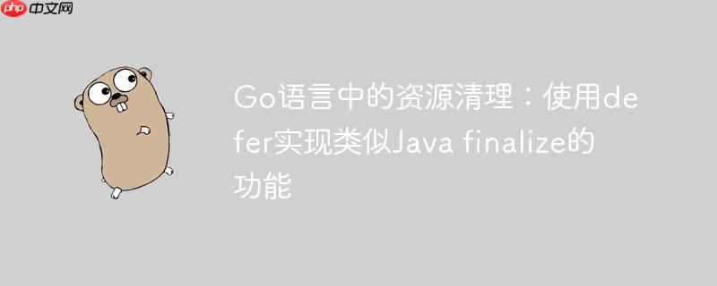 go语言中的资源清理:使用defer实现类似java finalize的功能