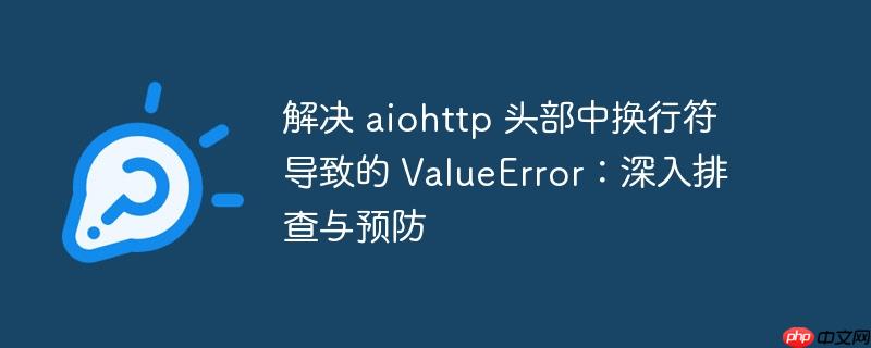 解决 aiohttp 头部中换行符导致的 ValueError:深入排查与预防