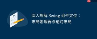 深入理解 Swing 组件定位：布局管理器与绝对布局