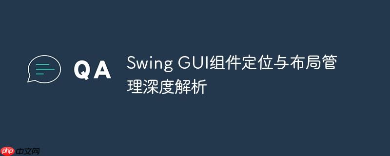 Swing GUI组件定位与布局管理深度解析