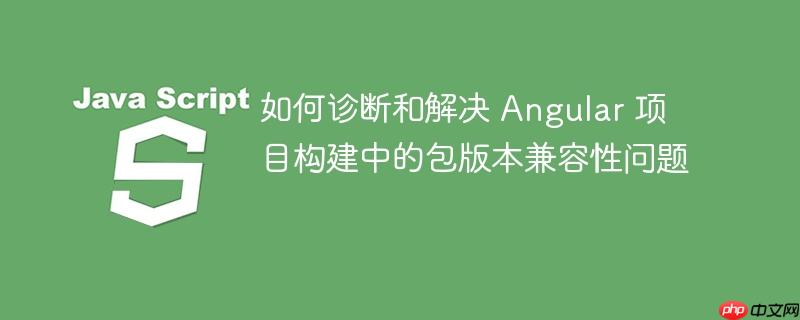 如何诊断和解决 Angular 项目构建中的包版本兼容性问题