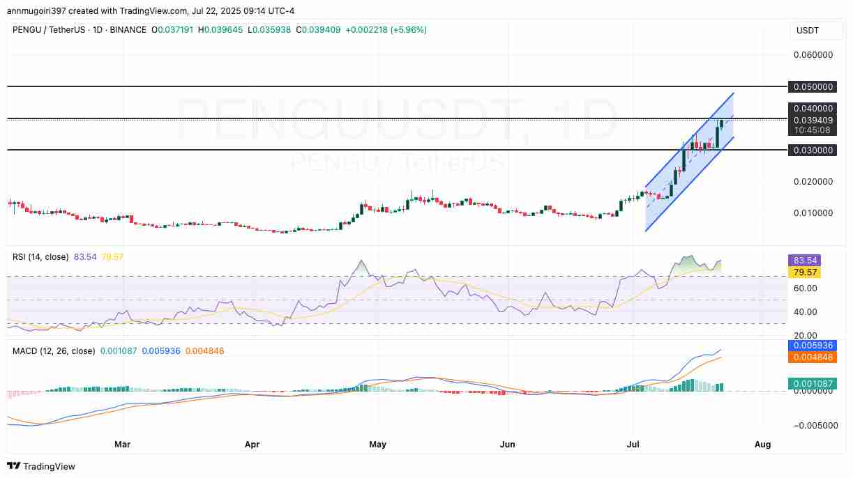 胖企鹅(PENGU币)怎么样?PENGU币价格预测:近期能到 0.05 美元吗?