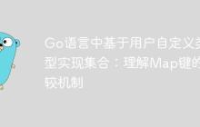 Go语言中基于用户自定义类型实现集合：理解Map键的比较机制
