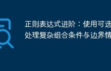 正则表达式进阶：使用可选组处理复杂组合条件与边界情况