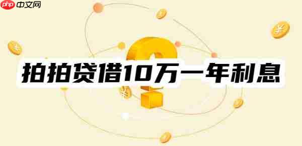 拍拍贷借10万分12期 拍拍贷借10万一天利息多少