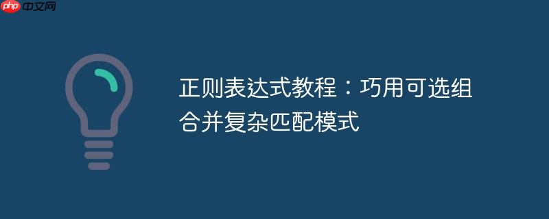 正则表达式教程：巧用可选组合并复杂匹配模式-小浪学习网