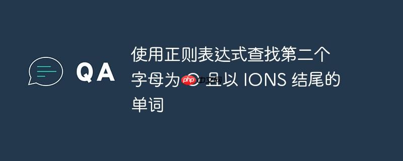 使用正则表达式查找第二个字母为 O 且以 IONS 结尾的单词-小浪学习网