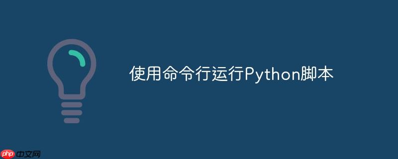 使用命令行运行Python脚本