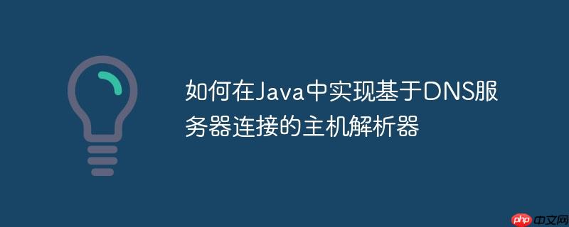 如何在Java中实现基于DNS服务器连接的主机解析器
