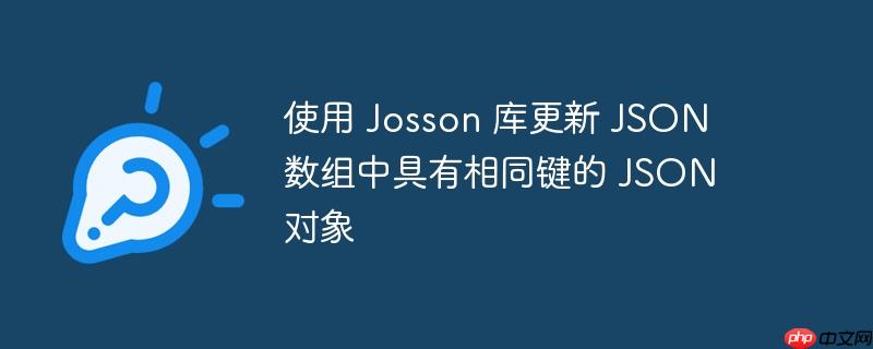 使用 Josson 库更新 JSON 数组中具有相同键的 JSON 对象-小浪学习网
