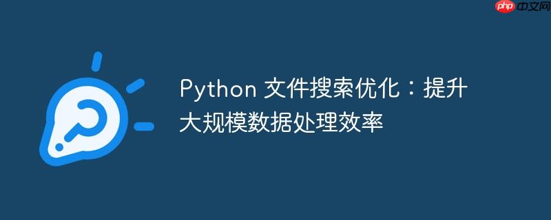 python 文件搜索优化：提升大规模数据处理效率