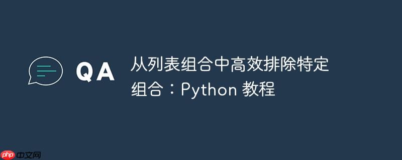 从列表组合中高效排除特定组合：python 教程