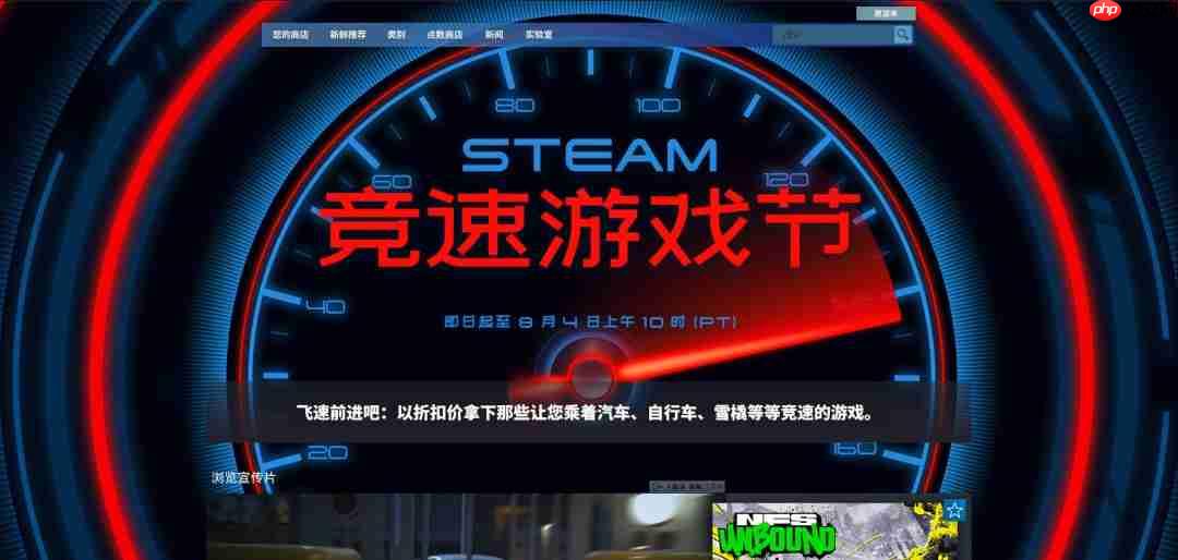 Steam竞速游戏节促销 《极品飞车：不羁》17元