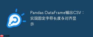 Pandas DataFrame输出CSV：实现固定字符长度与对齐显示