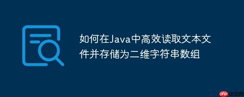 如何在Java中高效读取文本文件并存储为二维字符串数组-小浪学习网