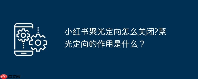 小红书聚光定向怎么关闭?聚光定向的作用是什么？