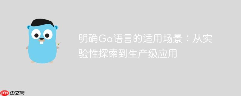 明确Go语言的适用场景：从实验性探索到生产级应用