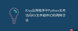Kivy应用程序中Python文件访问KV文件组件ID的两种方法