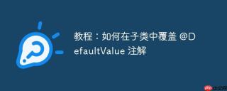 教程:如何在子类中覆盖 @defaultvalue 注解