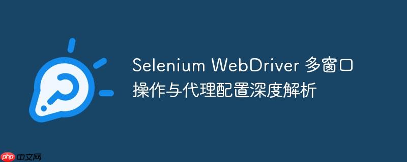 selenium webdriver 多窗口操作与代理配置深度解析