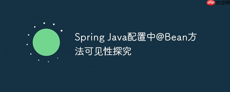 Spring Java配置中@Bean方法可见性探究