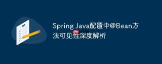 Spring Java配置中@Bean方法可见性深度解析