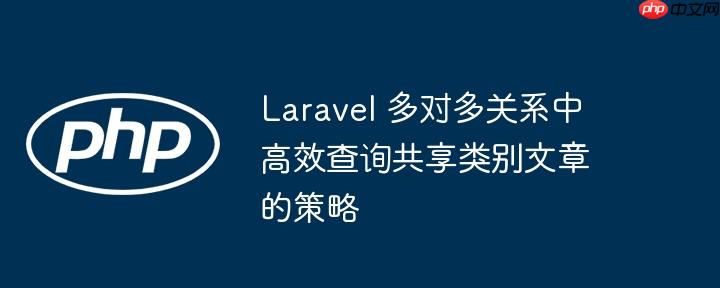 Laravel 多对多关系中高效查询共享类别文章的策略-小浪学习网