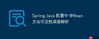 Spring Java 配置中 @Bean 方法可见性深度解析