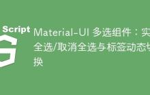 Material-UI 多选组件：实现全选/取消全选与标签动态切换