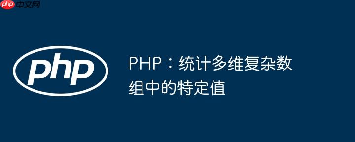 php:统计多维复杂数组中的特定值