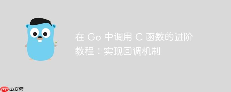 在 go 中调用 c 函数的进阶教程:实现回调机制