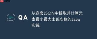 从嵌套JSON中提取并计算元素最小最大出现次数的Java实践