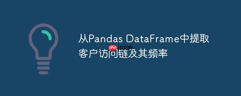 从Pandas DataFrame中提取客户访问链及其频率
