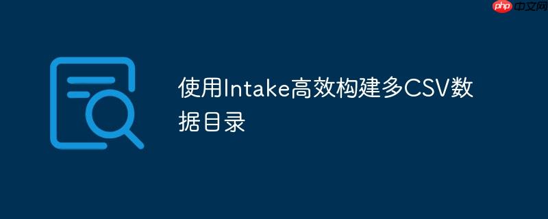 使用Intake高效构建多CSV数据目录
