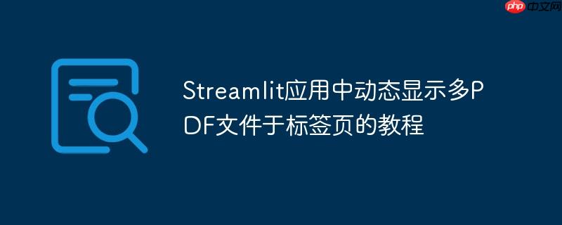 Streamlit应用中动态显示多PDF文件于标签页的教程
