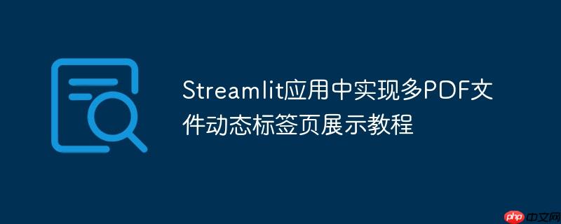 Streamlit应用中实现多PDF文件动态标签页展示教程