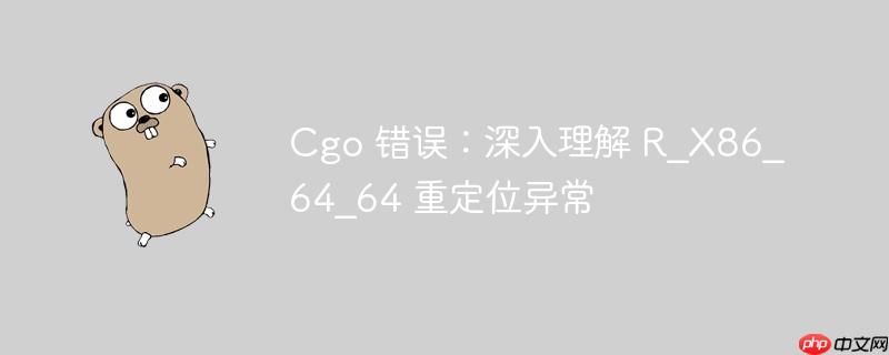 Cgo 错误:深入理解 R_X86_64_64 重定位异常