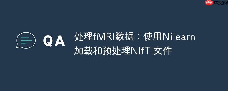 处理fmri数据:使用nilearn加载和预处理nifti文件