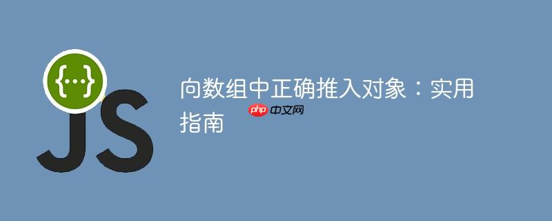 向数组中正确推入对象：实用指南