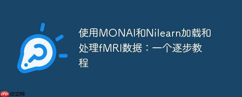 使用MONAI和Nilearn加载和处理fMRI数据:一个逐步教程