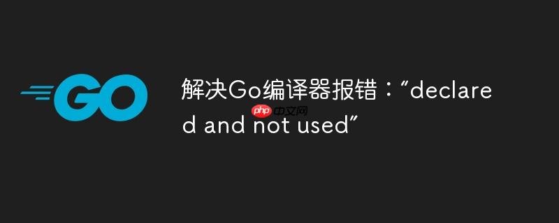 解决go编译器报错:“declared and not used”