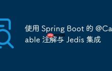 使用 Spring Boot 的 @Cacheable 注解与 Jedis 集成
