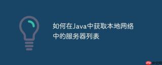 如何在Java中获取本地网络中的服务器列表
