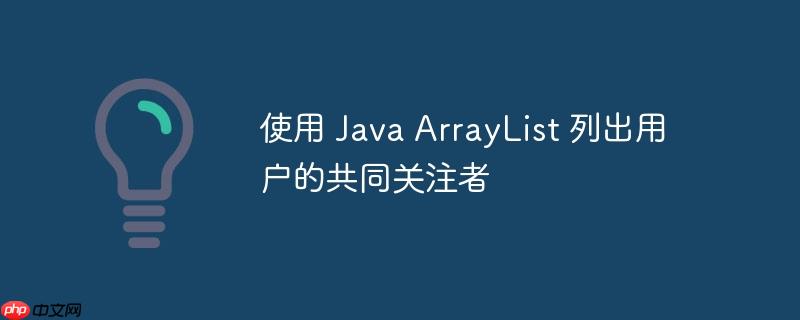 使用 Java ArrayList 列出用户的共同关注者-小浪学习网