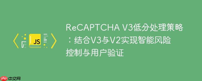 recaptcha v3低分处理策略：结合v3与v2实现智能风险控制与用户验证