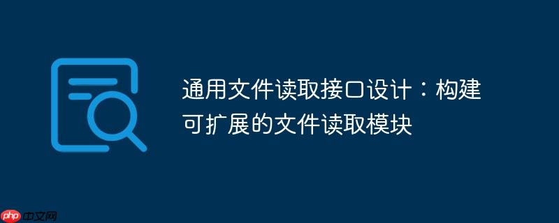 通用文件读取接口设计：构建可扩展的文件读取模块