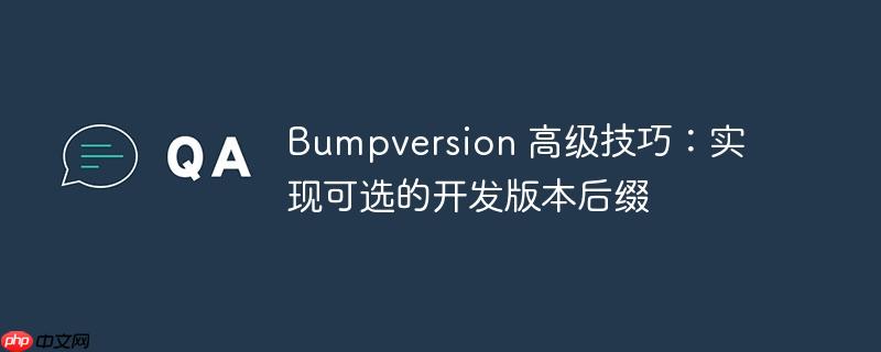 Bumpversion 高级技巧：实现可选的开发版本后缀