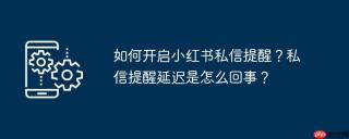 如何开启小红书私信提醒？私信提醒延迟是怎么回事？