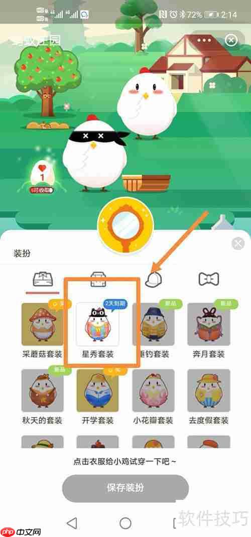 小鸡星秀套装装扮攻略